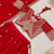 red vichitra lehenga set with cording sequin embroidery
