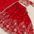 red vichitra lehenga set with cording sequin embroidery