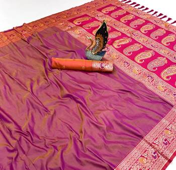 Onion Pink Color Premium Silk Saree Collection 2