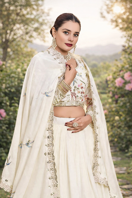 white sequin embroidered lehenga set vichitra festive 2