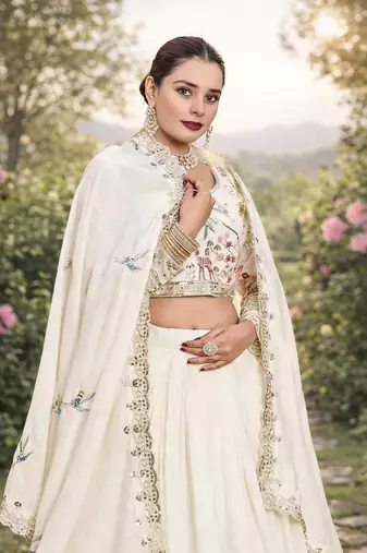 white sequin embroidered lehenga set vichitra festive