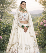 white sequin embroidered lehenga set vichitra festive