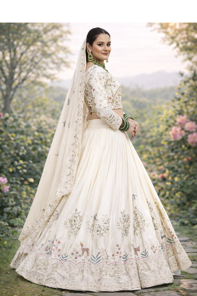 white sequin embroidered lehenga set vichitra festive 5