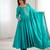 Royal teal green full flair anarkali embroidery dress set