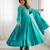Royal teal green full flair anarkali embroidery dress set