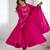 Designer magenta anarkali dress with matching dupatta
