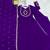 Women purple embroidered anarkali kurta set with dupatta