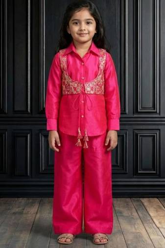 Pink shirt and jacket style co-ord set