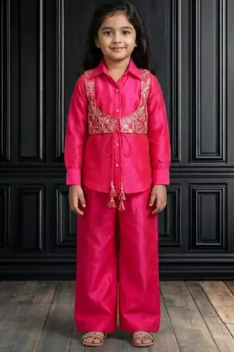 Pink shirt and jacket style co-ord set