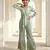 Mint green tie-front palazzo set