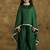Emerald green cape style ethnic set