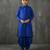 Royal blue kurta and dhoti set
