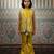 Mustard embroidered tunic and pants set