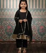 Black and gold festive suit set