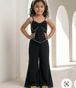 Black bow detail jumpsuit