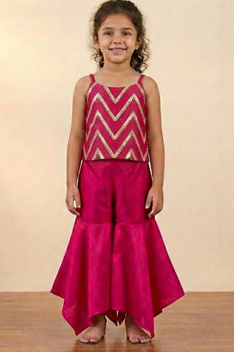 Fuchsia chevron festive co-ord set