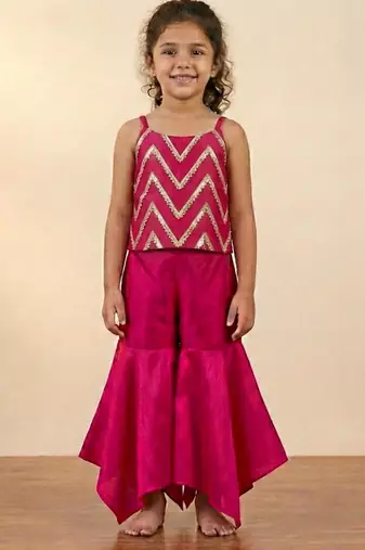 Fuchsia chevron festive co-ord set