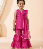 Pink sharara set with dupatta