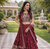 Maroon Color Embroidery Sequence with thred work pure Vichitra Lehenga Set