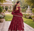 Maroon Color Embroidery Sequence with thred work pure Vichitra Lehenga Set