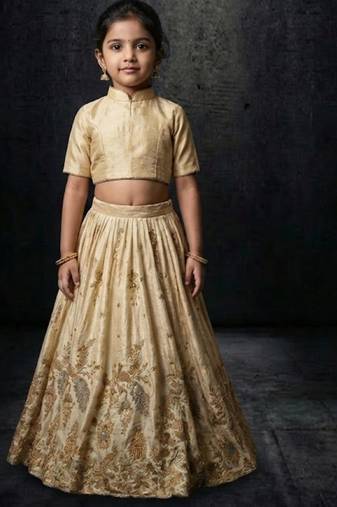 Ivory embroidered lehenga set