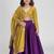 Mustard & purple girls lehenga set