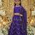 Purple embroidered girls lehenga