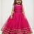 Pink net party lehenga for girls