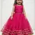 Pink net party lehenga for girls