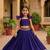 Purple pleated girls lehenga choli