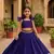 Purple pleated girls lehenga choli