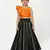Orange and black modern lehenga set