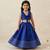 Blue silk girls lehenga set