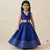Blue silk girls lehenga set