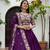 lehenga set purple chinon embroidered sequin festive