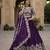 lehenga set purple chinon embroidered sequin festive