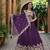 lehenga set purple chinon embroidered sequin festive