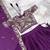 lehenga set purple chinon embroidered sequin festive