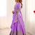 Mesmerizing Lavender Sequins Crepe Bridesmaid Lehenga Choli With Dupatta