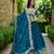 lehenga set teal chinon embroidered sequin party wear