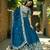 lehenga set teal chinon embroidered sequin party wear