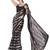 Black & silver striped saree