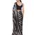 Black & silver striped saree