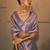 Purple silk blend saree with blouse