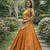 lehenga set orange silk satin embroidered festive wear