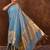 Light blue jaccard tissue silk blend saree with blouse