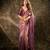 Rose gold shimmer silk blend saree