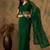 Emerald green net embroidered saree