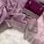 Mauve silk blend saree with scalloped embroidery