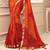 Red bandhani print chiffon saree